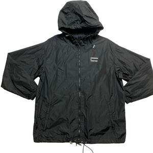 Tomorrow X Together Rain Jacket Mens M Black Hooded Graphic Print